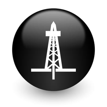 black glossy computer icon