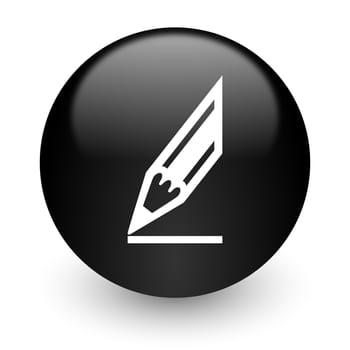 black glossy computer icon