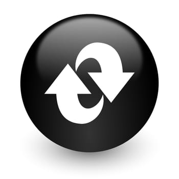 black glossy computer icon