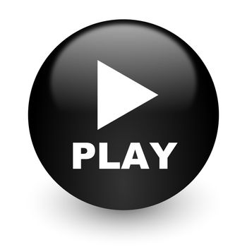 black glossy computer icon