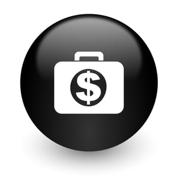black glossy computer icon
