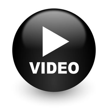 black glossy computer icon