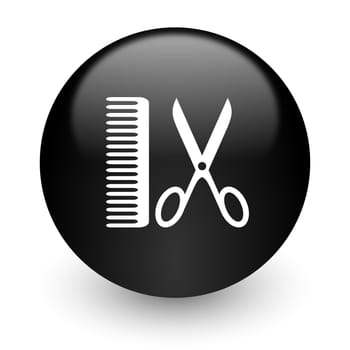 black glossy computer icon