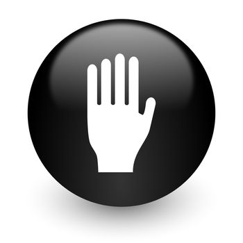 black glossy computer icon