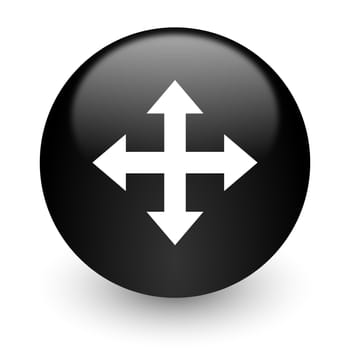 black glossy computer icon