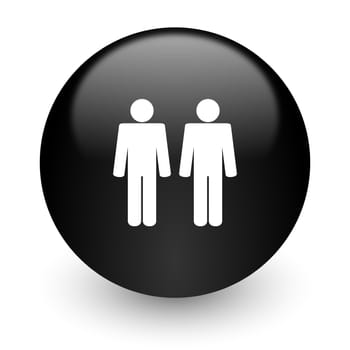 black glossy computer icon