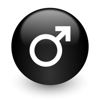 black glossy computer icon