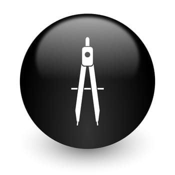 black glossy computer icon