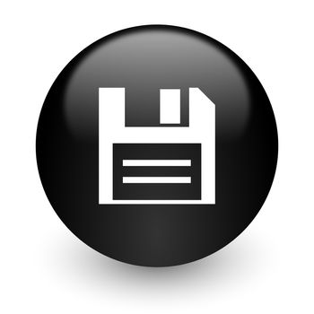 black glossy computer icon