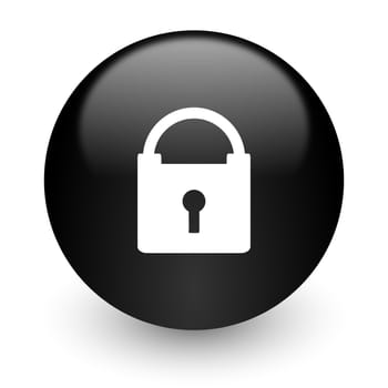 black glossy computer icon