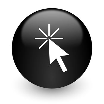 black glossy computer icon