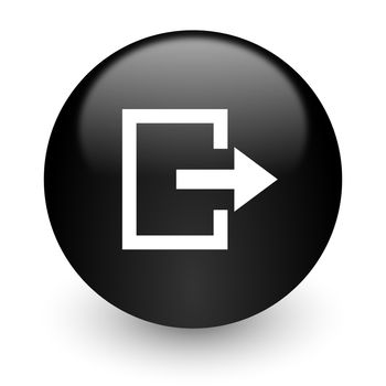 black glossy computer icon
