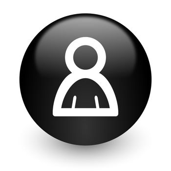 black glossy computer icon