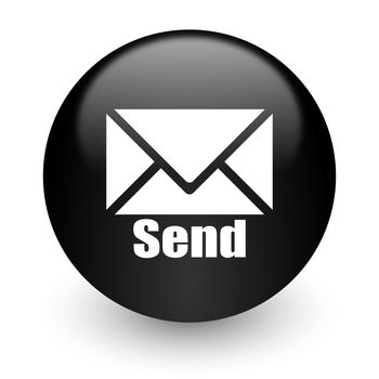 black glossy computer icon