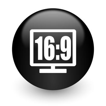 black glossy computer icon