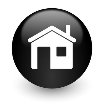 black glossy computer icon