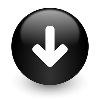 black glossy computer icon