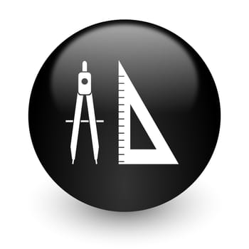 black glossy computer icon