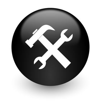 black glossy computer icon