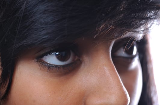 Indian teen girls eyes macro