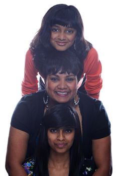 Asian mother with two daughters