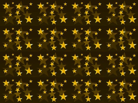Digital computer graphic - seamless decorative background with a stars in a brown colors for design.