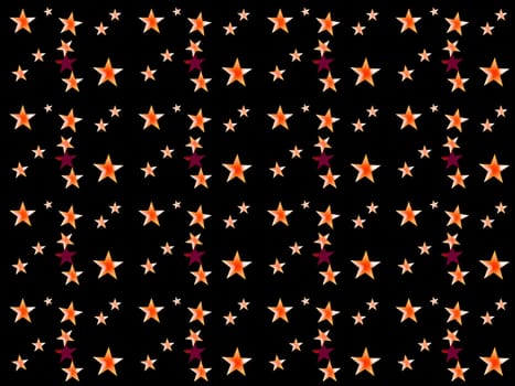 Digital computer graphic - seamless ornament with a stars in a black background.