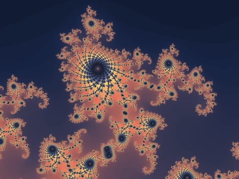 Digital computer graphic - rendering. Decorative fractal background for design.