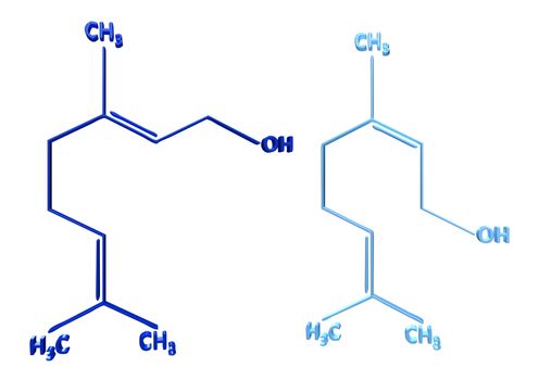 Abstract background with structural chemical formulas of benzene rings