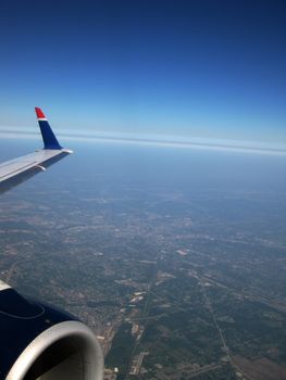 stock pictures of views from an airplane from the air