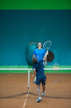 Children at school during a dribble of tennis