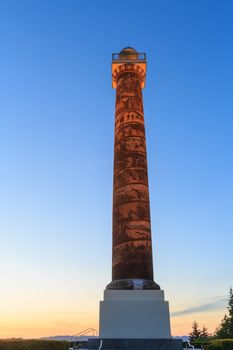 The Astoria Column in Astoria, Oregon.