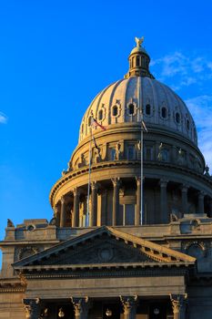 BOISE, IDAHO - JUNE 29: Idaho Capitol Building south facade on June 29, 2012. The Renaissance Revival Capitol reflects Idaho's political, social, and economic history.