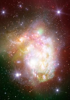 Far being shone nebula and star field against space. "Elements of this image furnished by NASA".