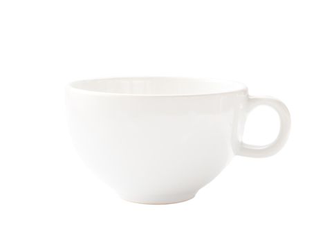 White cup on white background