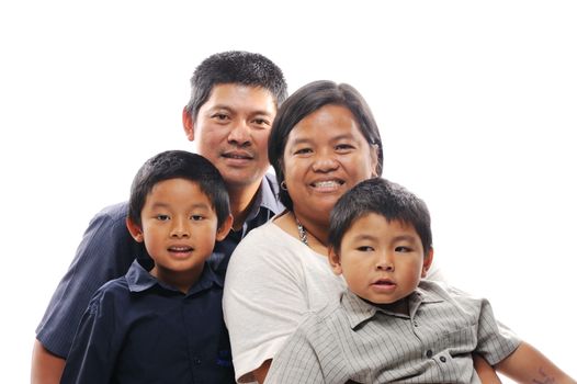 Happy filipino family together