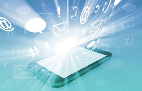 Modern Communication Technology With Mobile Phone Art