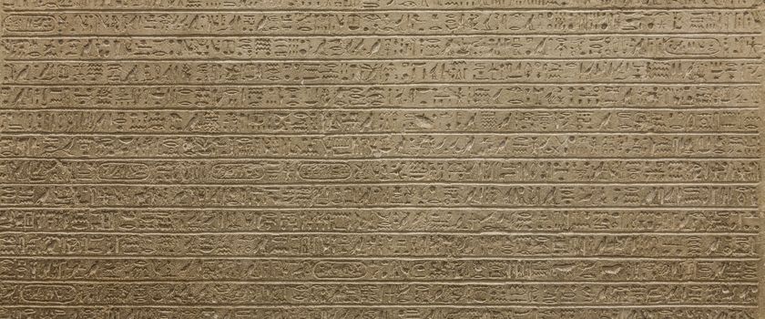 Egyptian hieroglyph on limestone, 1500-1200 BC