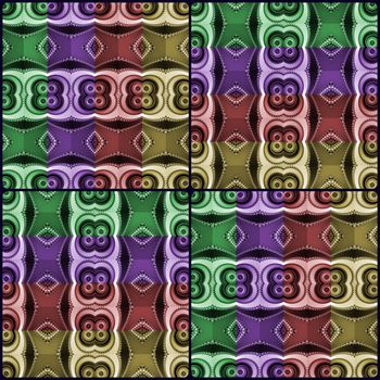 Digital computer graphic - decorative ornament in a motley colors for design.
