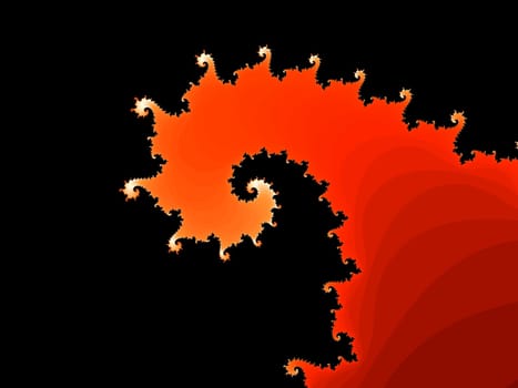 Digital computer graphic - rendering. Patterned fractal background in a red colors for design.
