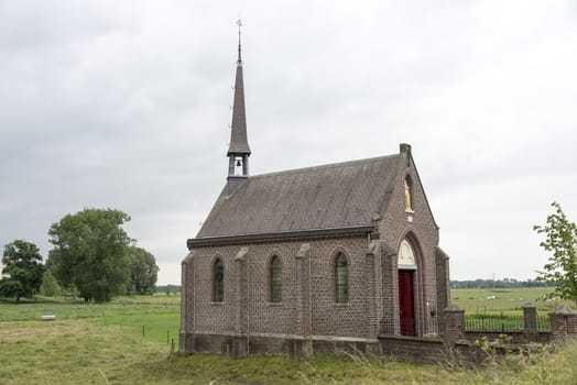 church in the field near the village ohe and laak a dutch town