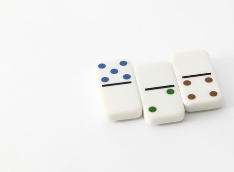 dominoes on a white background