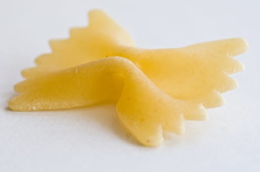 One pasta isolated on white background