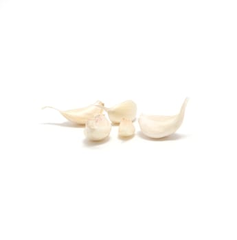 garlic on a white background