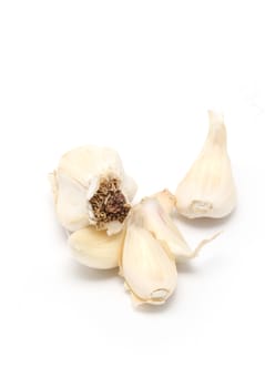 garlic isolated on white background