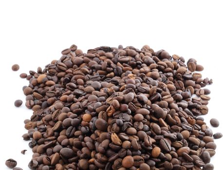 coffee beans on white background