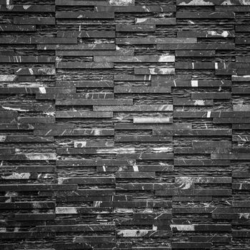 old black brick wall pattern as background