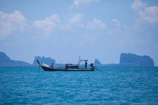 Boat on the sea in Southern of Thailand