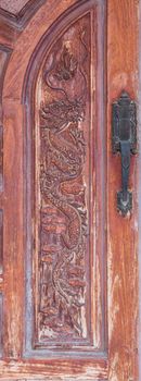 old vintage classic wood furniture door handle