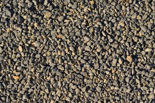The gray chippings. Close up industrial background